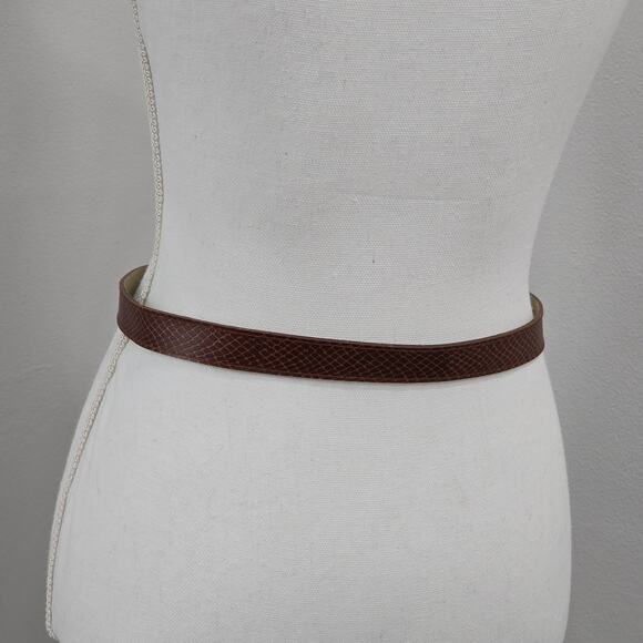 State of The Art Women's Size 12 Brown Faux Snake Skin Belt Western Boho Buckle - Picture 16 of 16